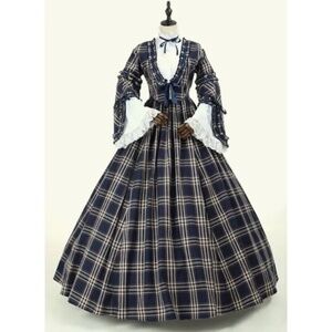 Victorian Choice Cotton Tartan Dress